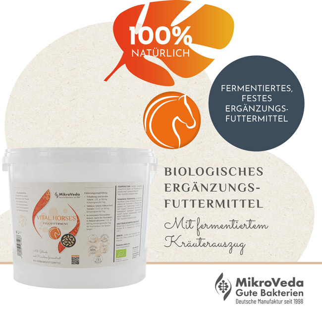 MikroVeda VITAL Bio Ergänzungsfutter für Pferde, 12 Liter