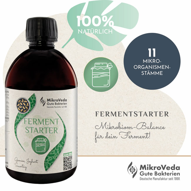 MikroVeda FERMENTSTARTER für Sauerteig und Gemüse 250 ml Flasche