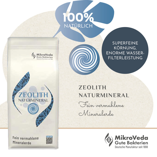 MikroVeda ZEOLITH Naturmineral 1,5 kg Beutel Detox und Basenbad, Wasserreinhaltung