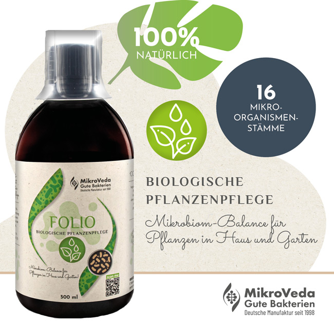 MikroVeda FOLIO Bio Pflanzenpflege 0,5 Liter R-PET Flasche (100% recycelt)