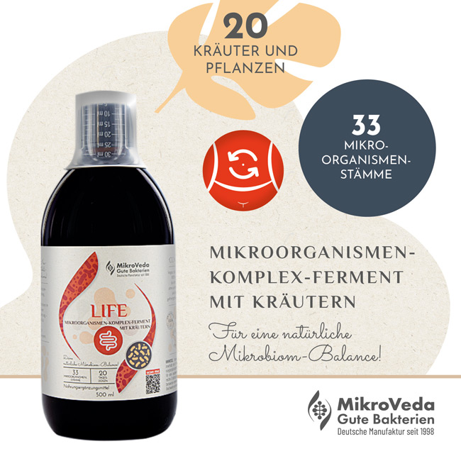 MikroVeda LIFE Bio Mikroorganismen Komplex Kräuterferment 0,5 Liter R-PET (100% recycelt)
