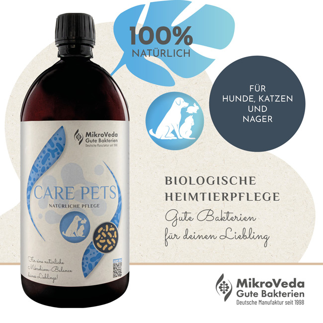 MikroVeda CARE PETS Bio Pflegemittel 1 Liter R-PET Flasche (100% recycelt)