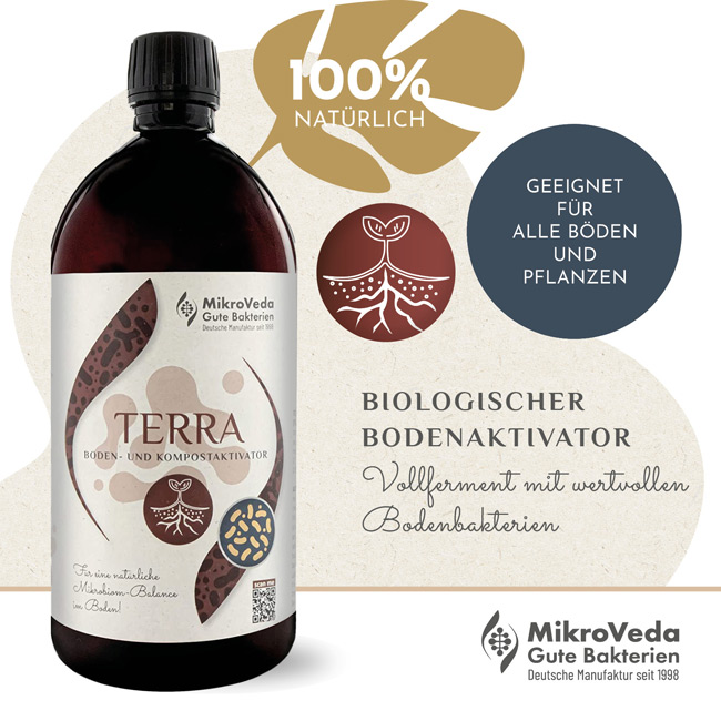 MikroVeda TERRA Bio Bodenaktivator 1 Liter R-PET Flasche (100% recycelt)