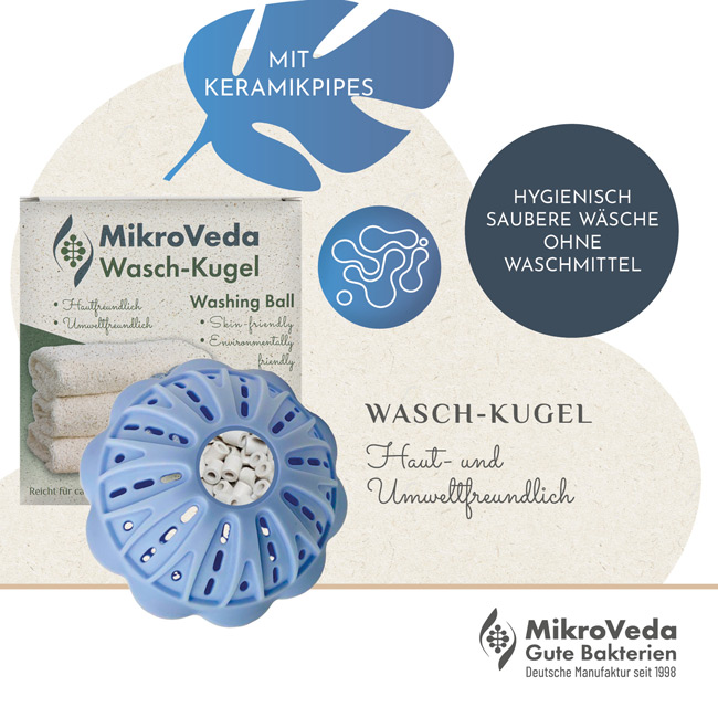 MikroVeda Waschkugel mit Mikroorganismen-Keramik